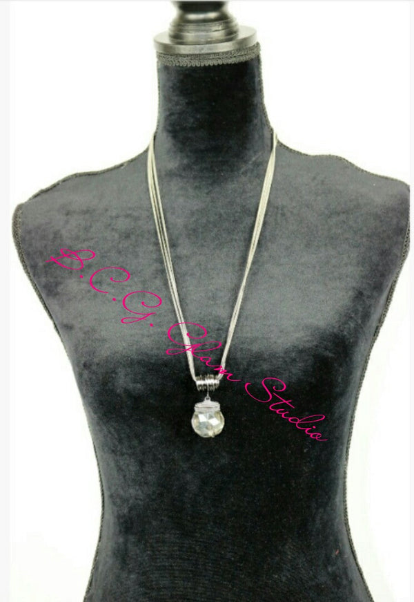 Crystal Ball Hang Necklace