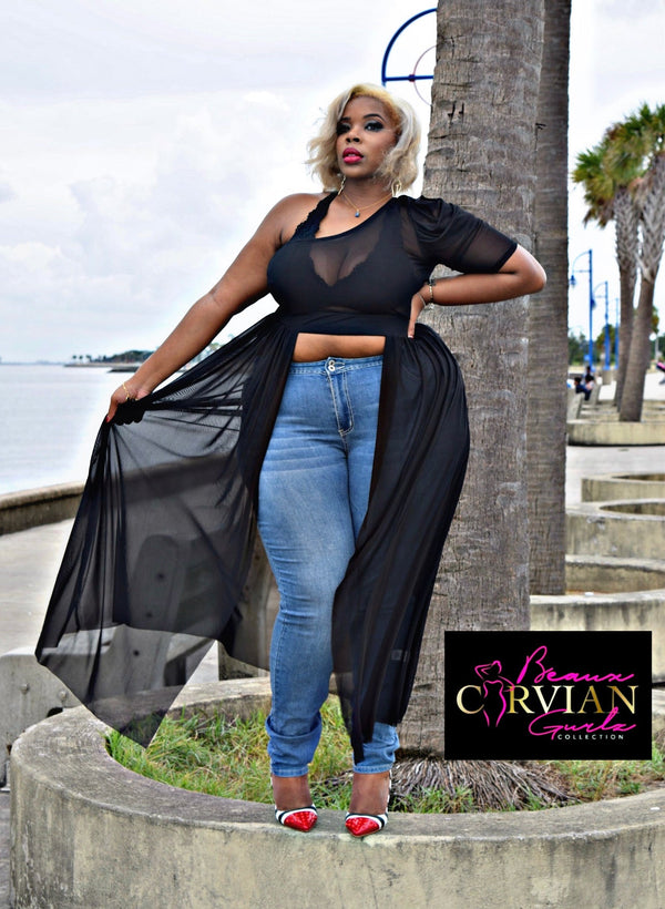 One Shoulder Sheer Top