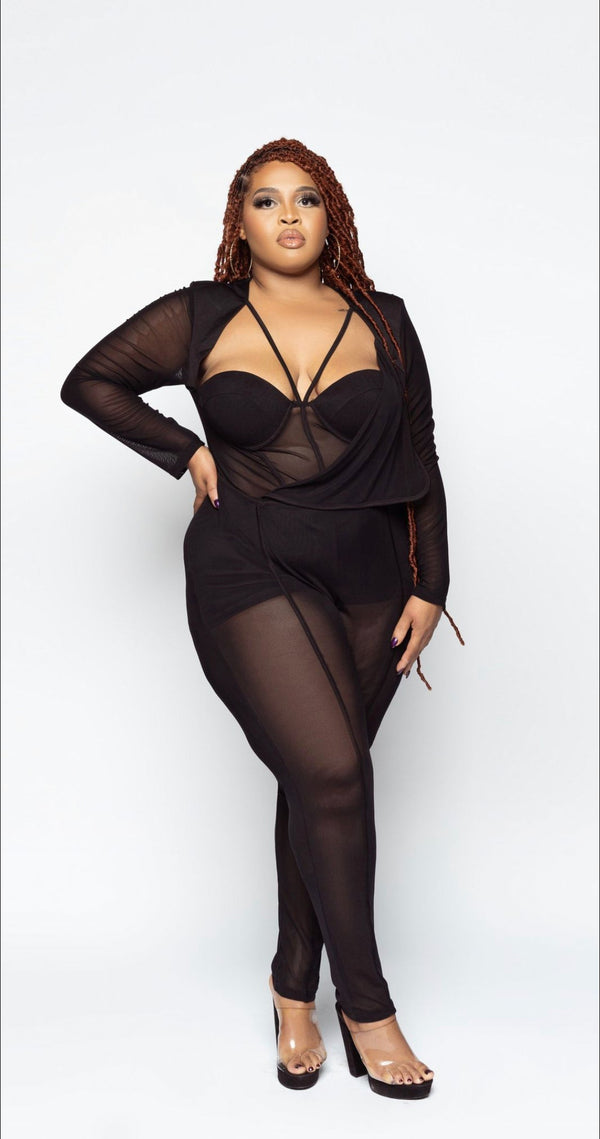 Black Sheer Jumpsuit